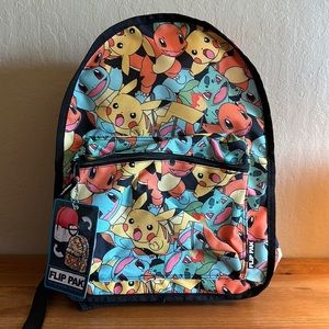 BIOWORLD Flip Pak Pokemon Reversible Backpack